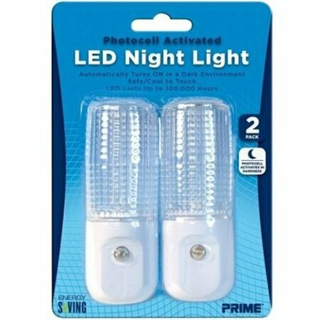 PRIME WIRE & CABLE LED AUTOMATIC NIGHTLIGHTS WH, 2PK NLAE332P